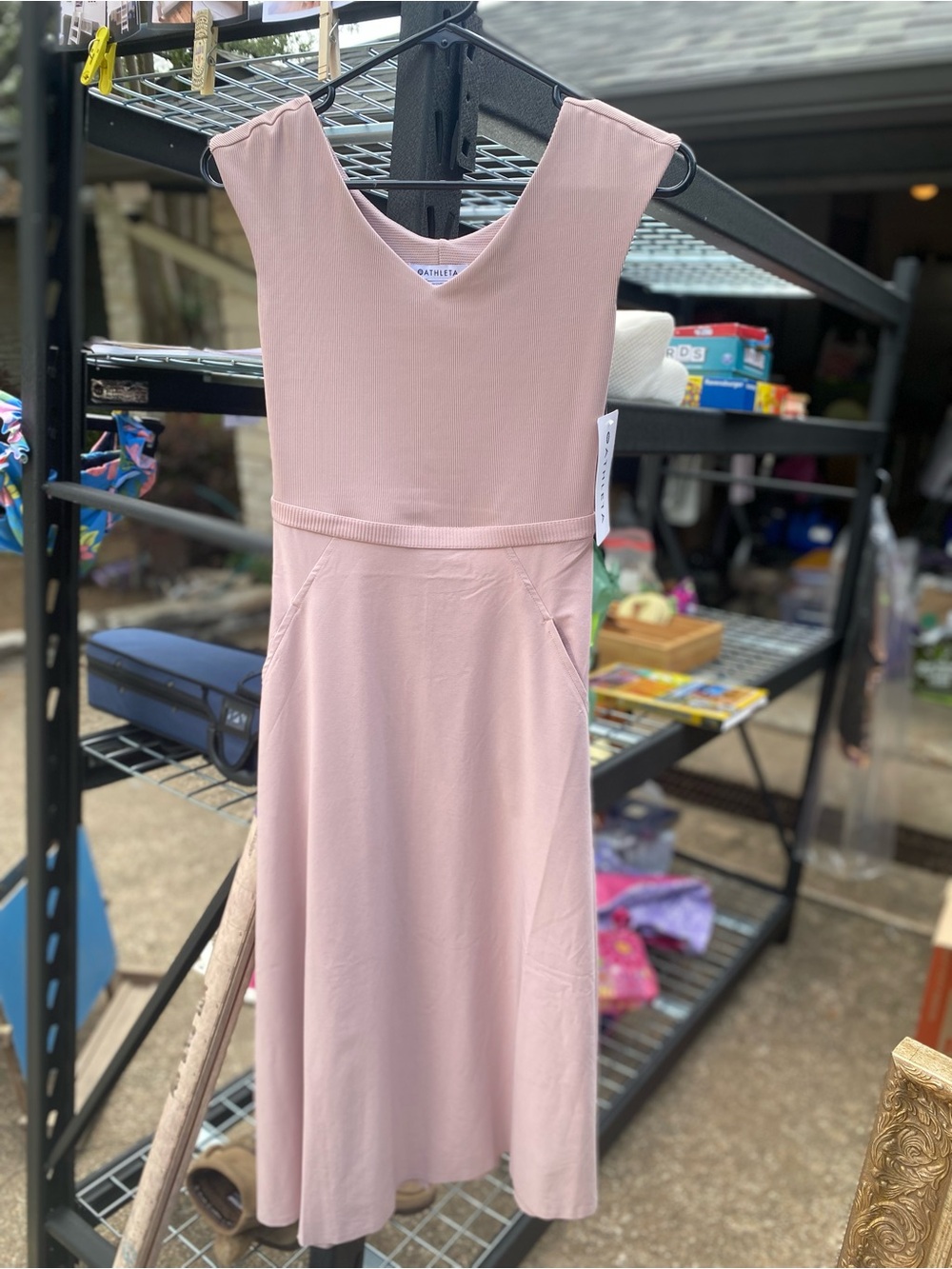 Athleta Dusty Rose Sleeveless Midi Dress